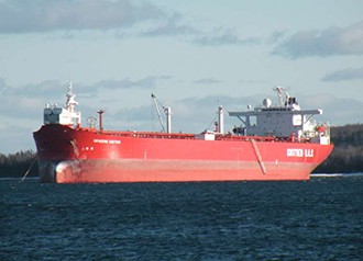 The super tanker Catherine Knutsen at sea